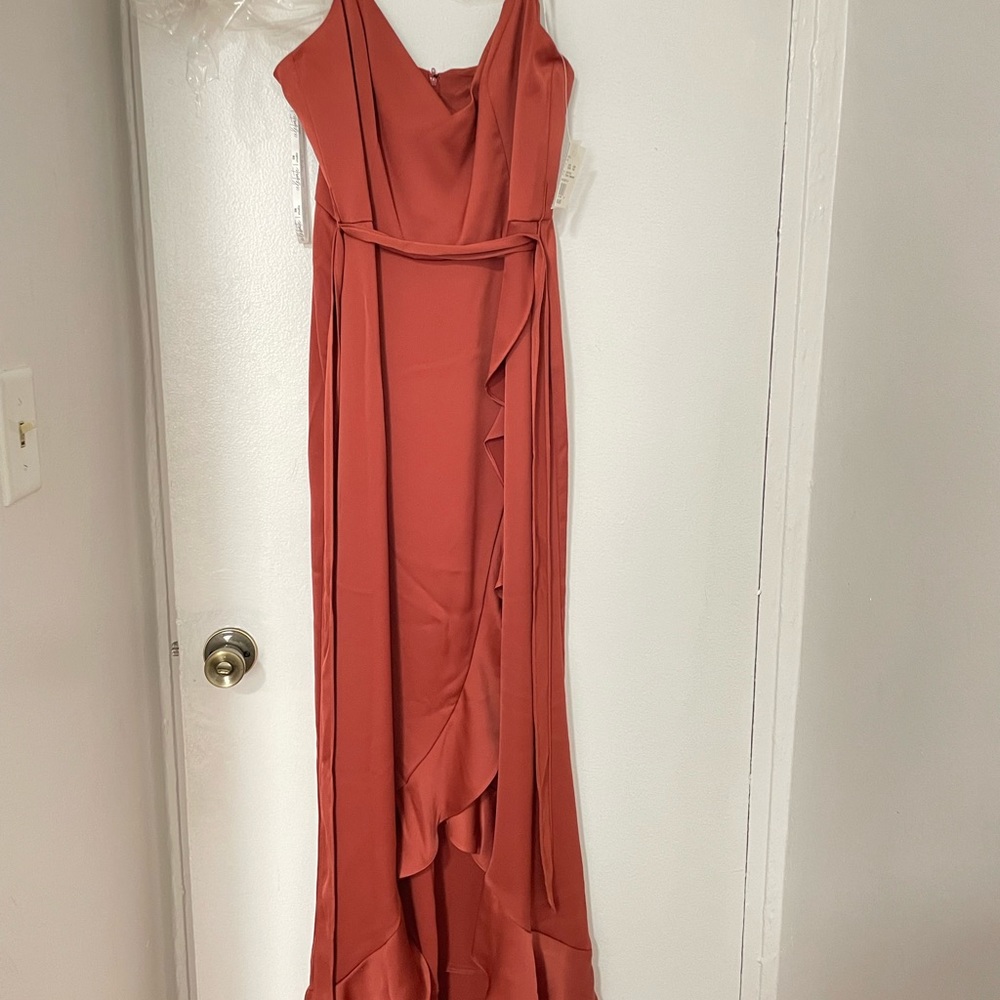 BRAND NEW! Davids Bridal Bridesmaids Cinnamon Dress STYLE# F20208